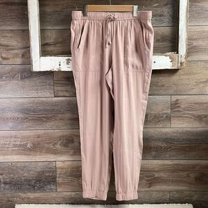 Van Heusen Ladies Stretch Extensible Drawstring Pants, Size 10, Dusty Rose Pink